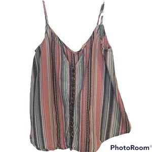 En Crème Boho Striped strappy tank small